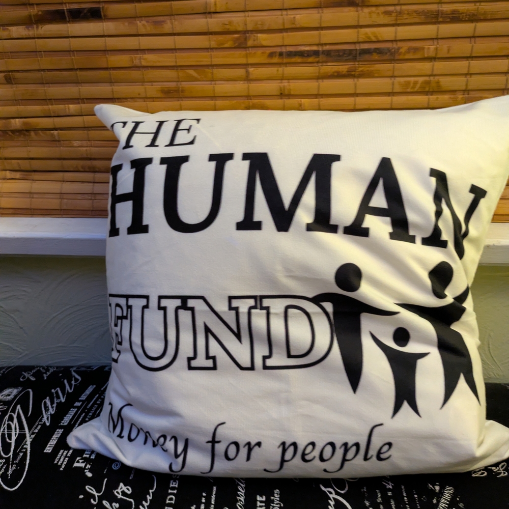 The Human Fund White Pillow